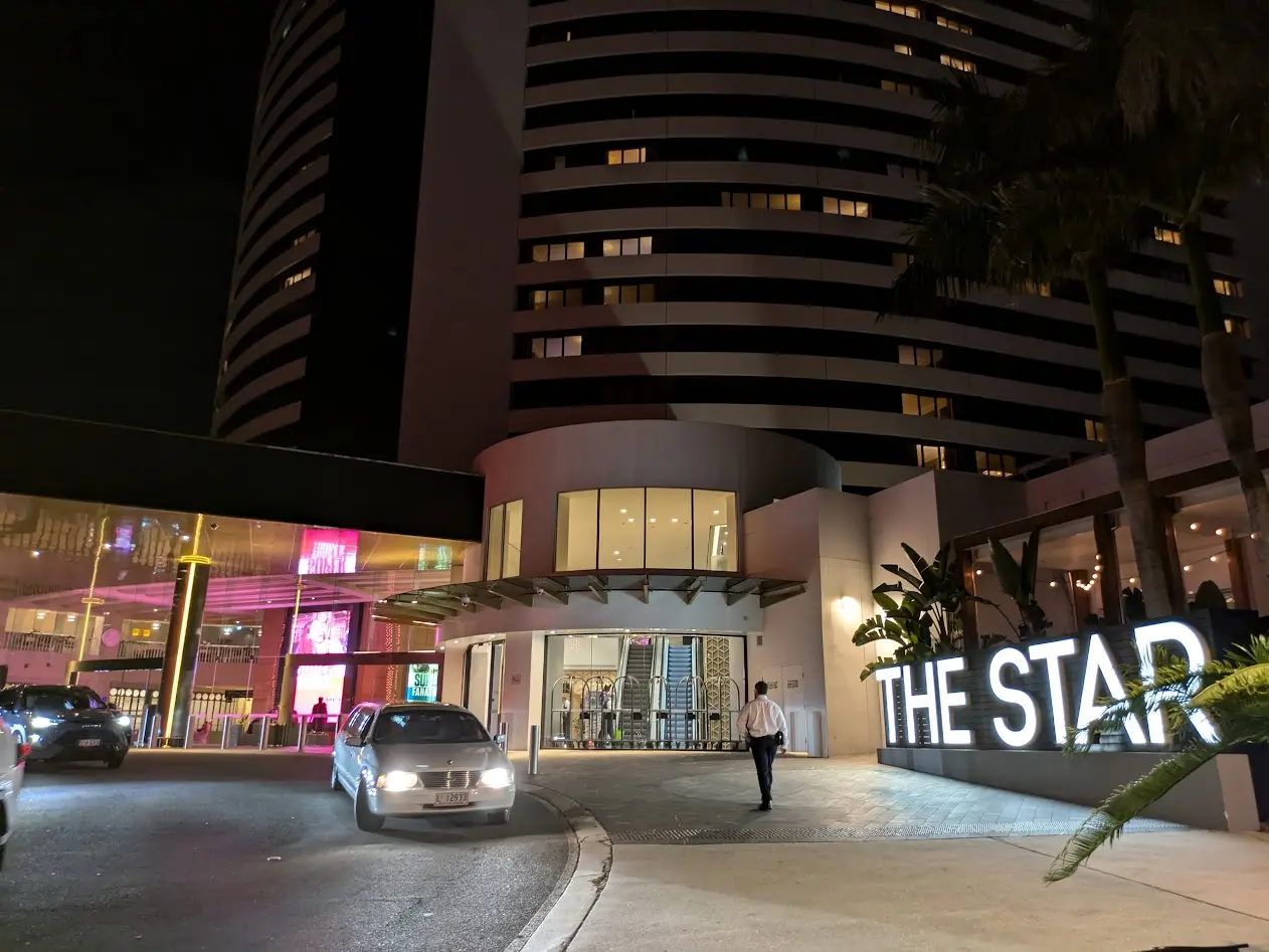 ゴールドコーストのカジノThe Starの正面エントランス