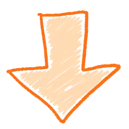 手描き下向き矢印